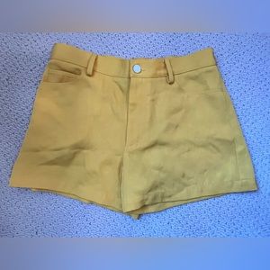 Sandro yellow mustard shorts